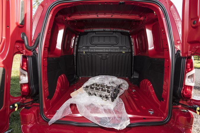 Vauxhall Combo Cargo long-term test review - load view with MX-5 Blink Stage One cylinder head for... reasons