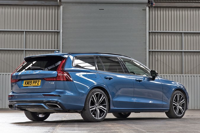 2019 Volvo V60 estate, blue