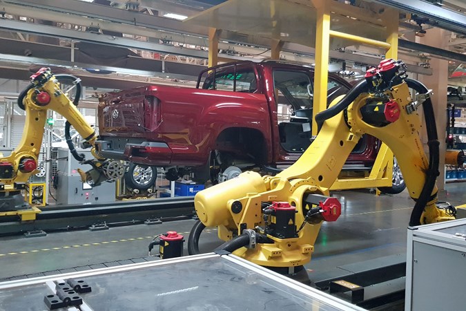 LDV pickup being assembled in factory
