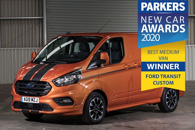 Ford Transit Custom - winner of the 2020 Parkers Medium Van of the Year Award