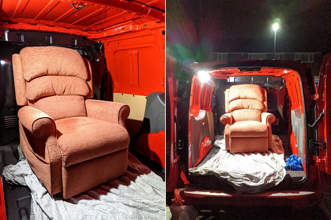 Ford Transit Connect Sport long-term test review - armchair in the load area