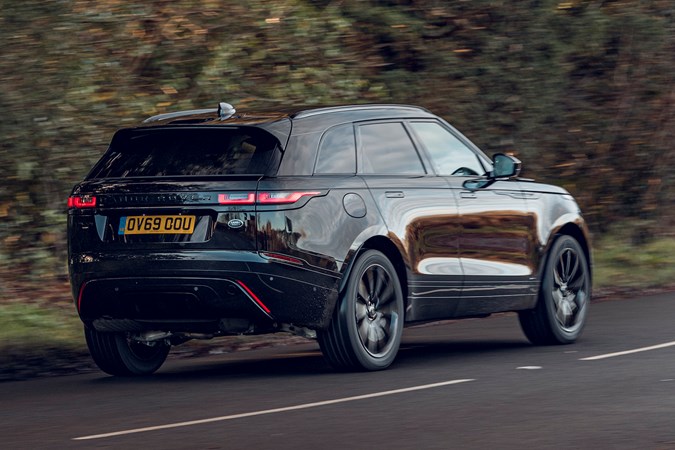 2020 Range Rover Velar R-Dynamic Black limited edition three-quarter rear view