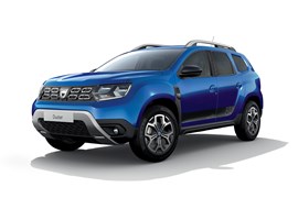 Blue 2020 Dacia Duster SE Twenty front three-quarter