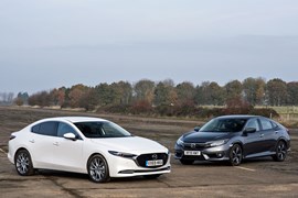 Mazda 3 Saloon vs Honda Civic Saloon