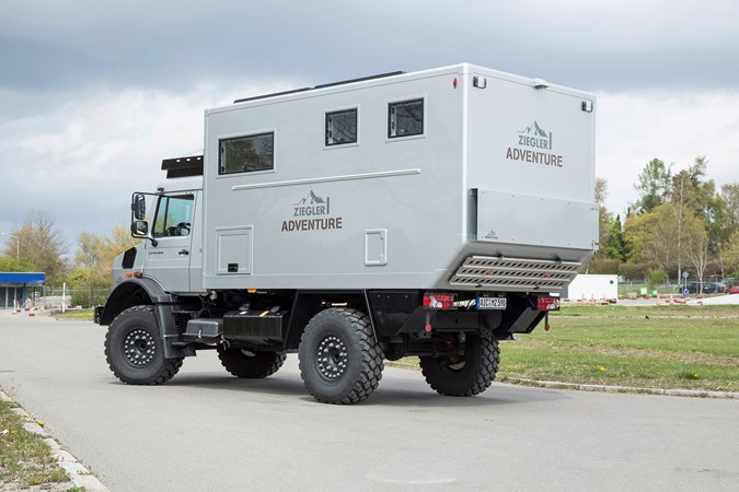 An expedition camper like this Unimog can weigh over 7 tonnes - you'll need a C1 licence