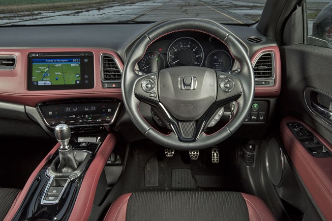 2019 Honda HR-V Sport - red leather interior