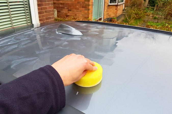 Soft99 Hanneri wax applied to roof