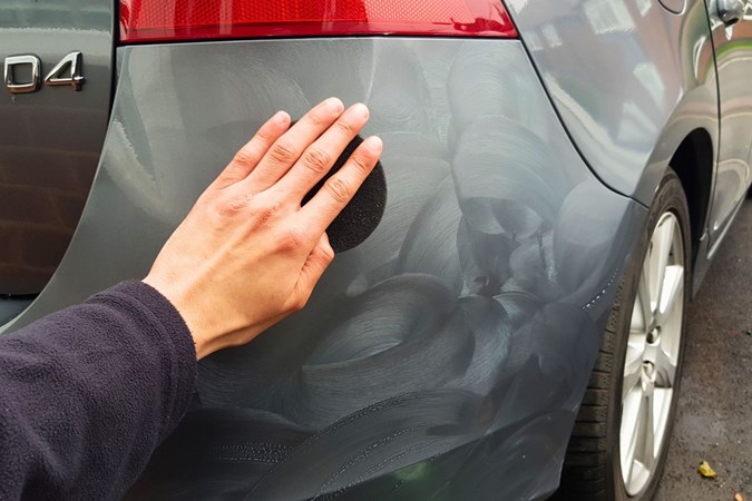 Turtle Wax Super Hard Shell wax being applied