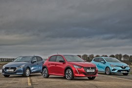 Peugeot 208 vs Renault Clio and Mazda 2