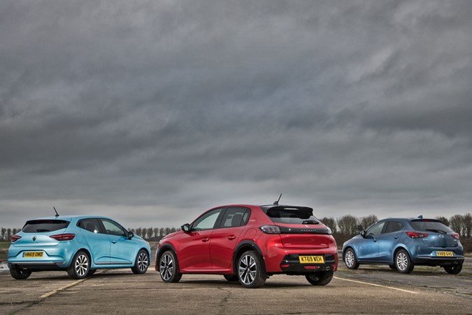 Renault Clio remains our favourite due to its excellent value. Peugeot 208 easy to recommend, though