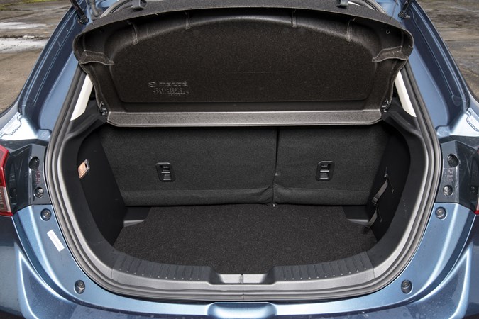 2020 Mazda 2 boot space - lower loading lip than the Clio, but not as wide