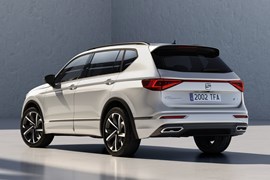 White 2020 SEAT Tarraco FR rear three-quarter