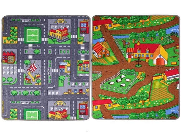 The Rug House Double-Sided Road Playmat