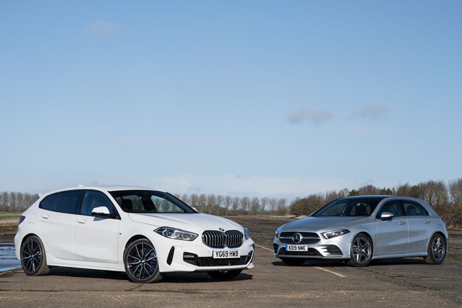 BMW 1 Series vs Mercedes-Benz A-Class - front view