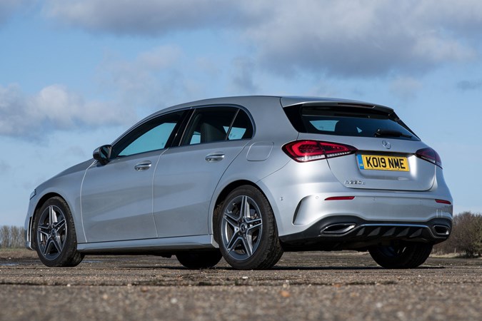 Rear view of the 2019 Mercedes A-Class AMG Line