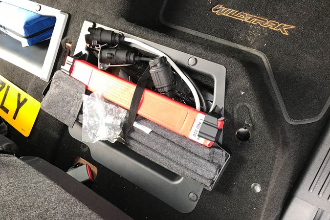 Ford Ranger toolkit under rear seat base