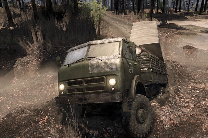 Spintyres is a realistic off-road driving game with unusual Russian vehicles - American ones are available in an expansion