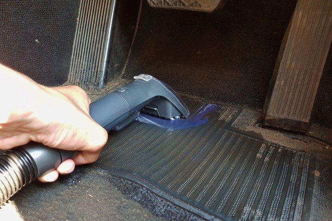 Bissell SpotClean tested by Aaron Hussain to clean a footwell