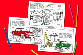 Isuzu D-Max colouring-in sheets