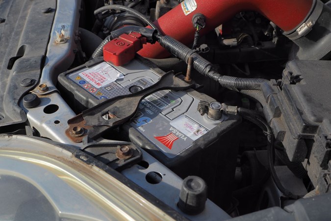 Installed Yuasa car battery