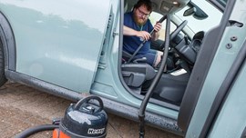 Numatic Henry CarKit cleaning a car