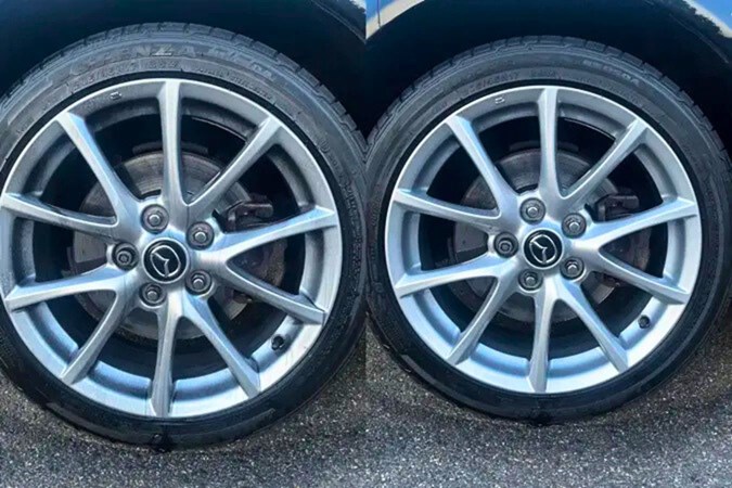 Meguiar's wheel cleaner before and after
