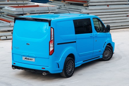 blue ford transit custom sport