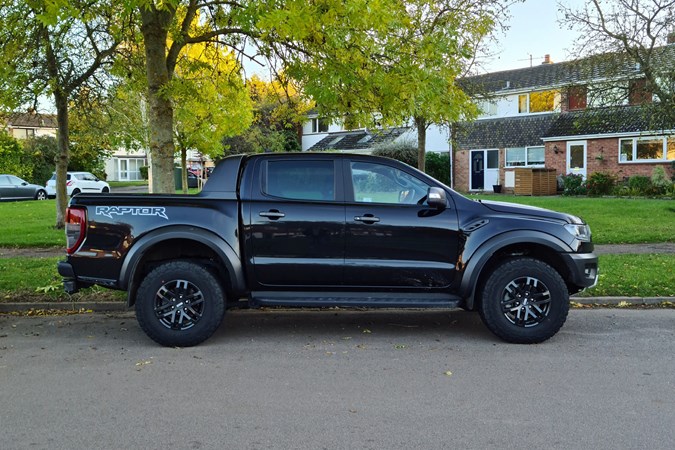 Ford Ranger Raptor long-term test review, fuel economy (mpg) in the fuel crisis, side view