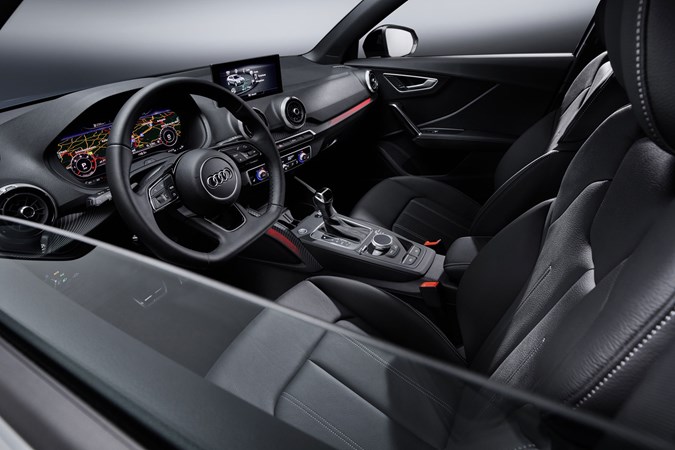 Audi Q2 2020 facelift - interior, through window