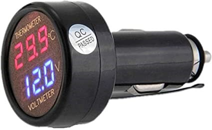 JZK® 2 in 1 voltmeter and thermometer display