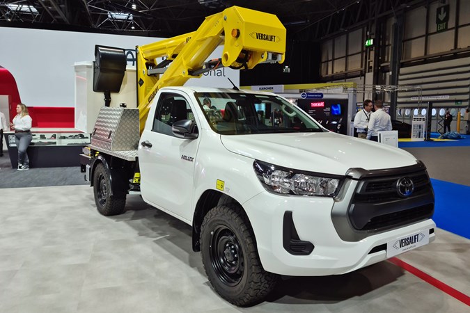Toyota Hilux cherry picker conversion at the 2021 CV Show