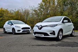 Ford Fiesta Sport Van vs Renault Zoe Van twin-test review