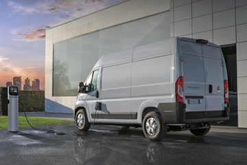 Fiat E-Ducato electric van, 2021, charging