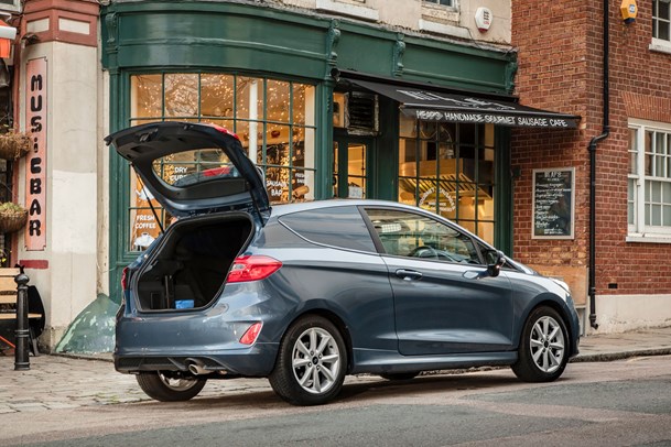 Car derived vans - Ford Fiesta Van, boot open