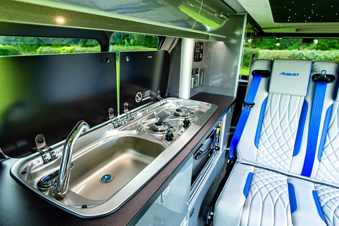 Campervan conversion speed limits - MS-RT Transit Custom campervan interior