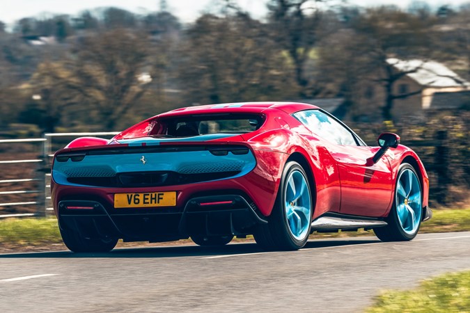 Ferrari 296 GTB rear cornering