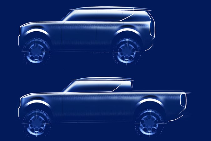 The official sketches of VW's proposed Scout pickup.