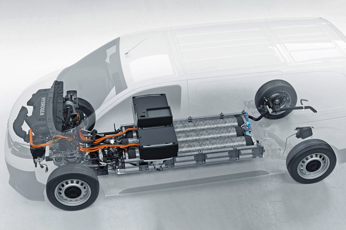 Vauxhall Vivaro-e Hydrogen - on sale in 2023 - technical diagram