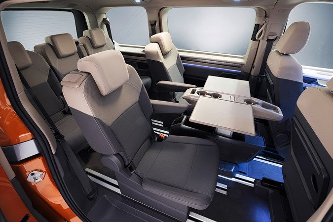 VW Multivan - 2021 Caravelle replacement, rear seats, interior, table