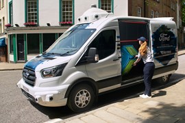 Ford Transit with Human Car Seat tests reactions to self-driving vans