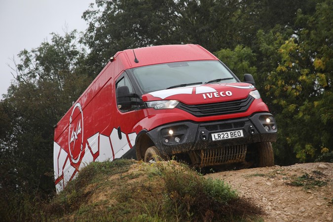 The Iveco Daily 4x4 coped with some tricky terrain.