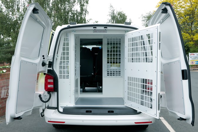 Van security guide - van security cage with internal van locks can help prevent van theft, VW Transporter load space with cage
