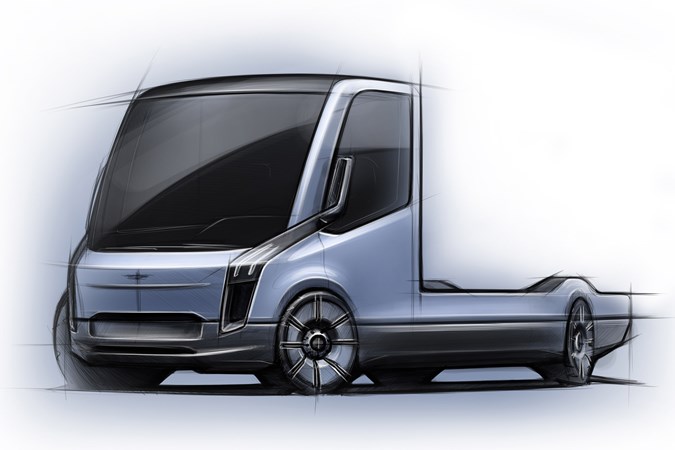 Watt Electric Vehicle Company electric van design sketch - chassis cab