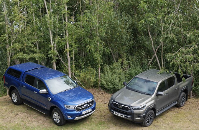 2021 Toyota Hilux and 2021 Ford Ranger
