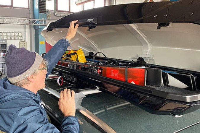 roof box being tested by Auto Zeitung