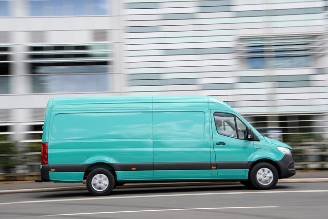 Mercedes-Benz Sprinter side view driving