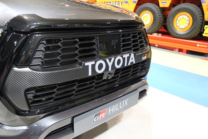 Toyota Hilux GR Sport at the 2022 CV Show - retro grille badge