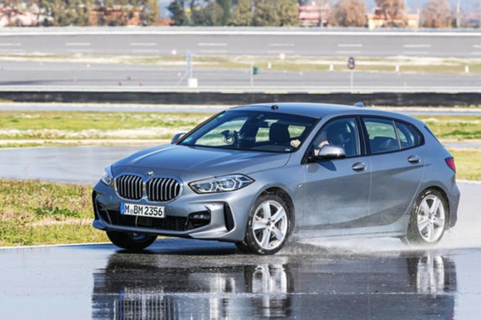 BMW 1-Series on wet handling track