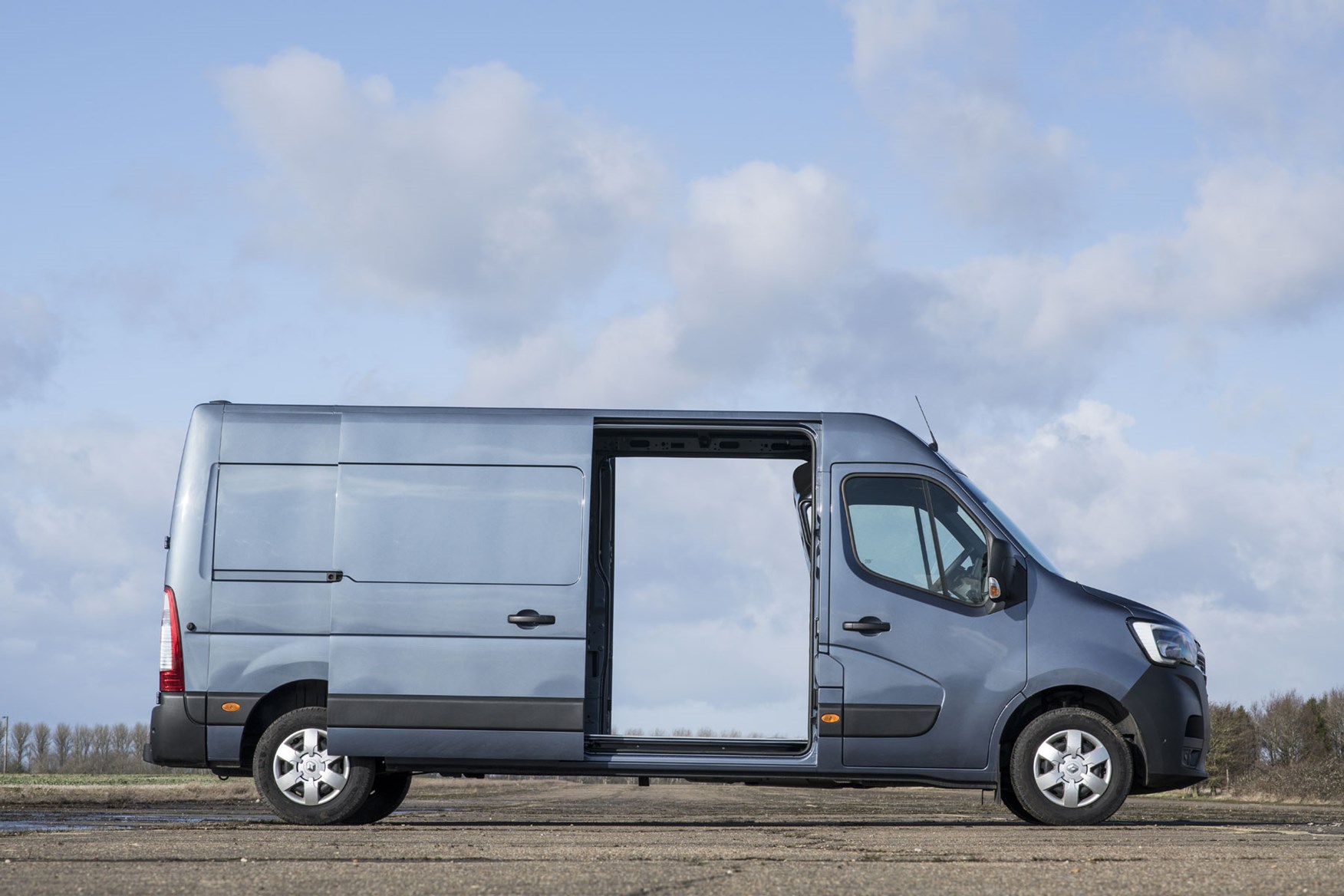Renault Master review, 2020, side view with side doors open