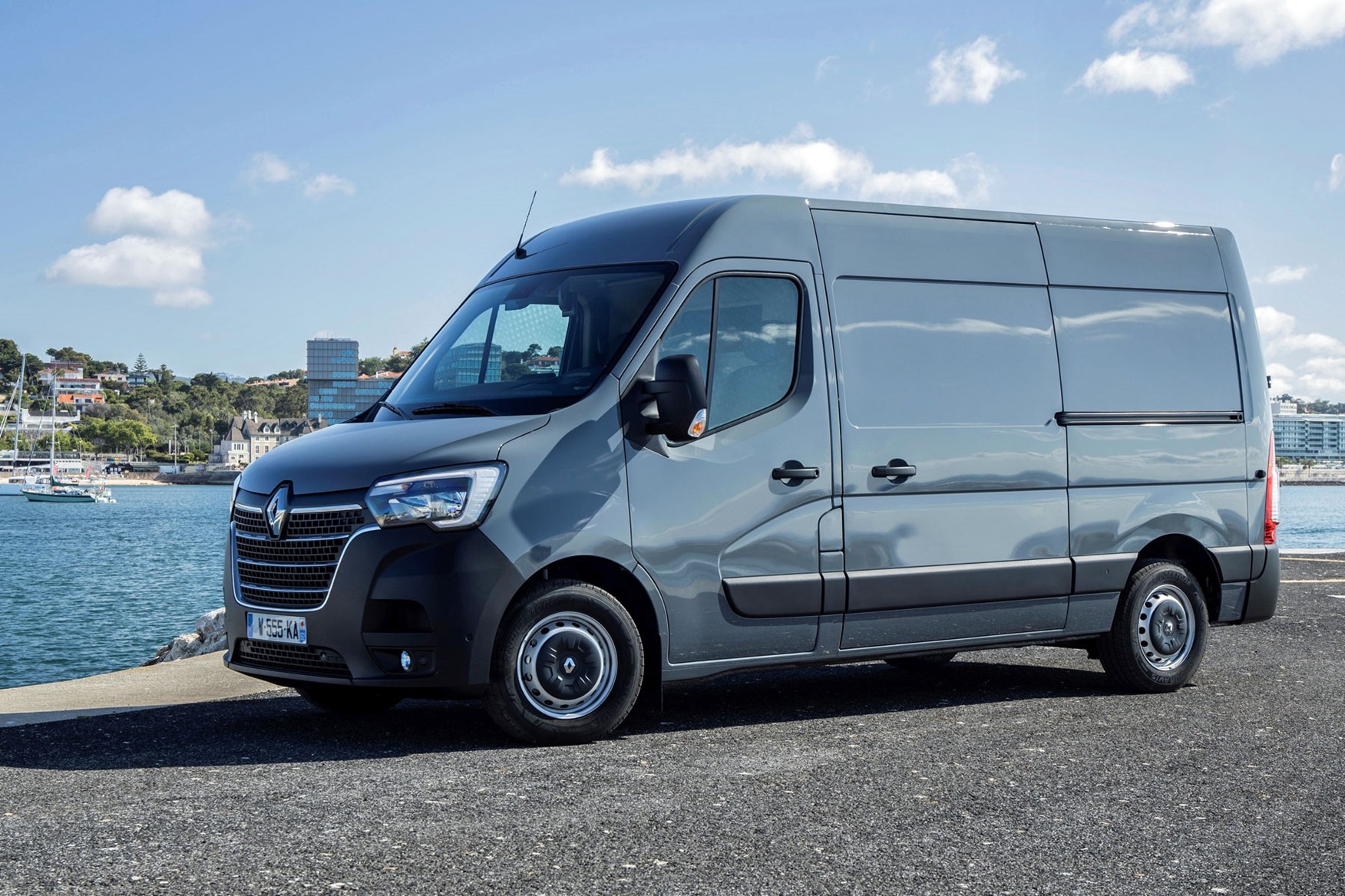 Renault Master review - 2019 facelift, front side view, grey